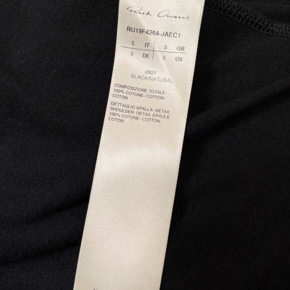 Rick Owens - Rare Shoulder Detail Black Cotton Level T Shirt FW19 Larry - Picture 10 of 10
